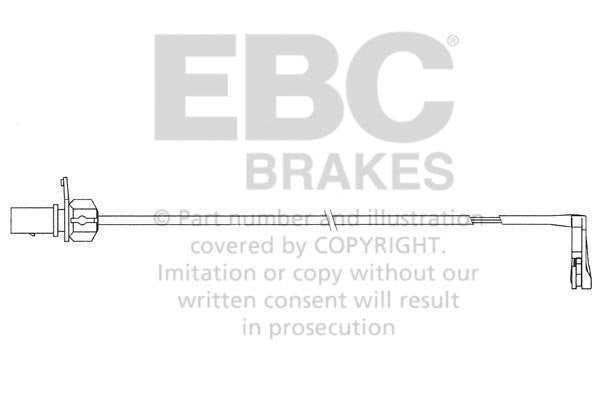 EFA156 - Czujnik zużycia klocków hamulcowych EBC Brakes AUDI | A6 (C7/4G) | A6 (quattro C7/4G) | A6 (quattro Avant C7/4G) | A6 (