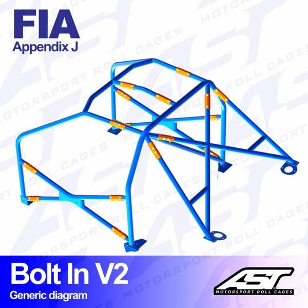 Roll Cage LANCIA Delta Integrale (Tipo 181) 5-doors Hatchback BOLT IN V2