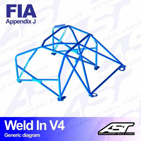 Überrollkäfig SUBARU Impreza (GC8) 2-Türer Coupé 4WD EINSCHWEISSBAR V4