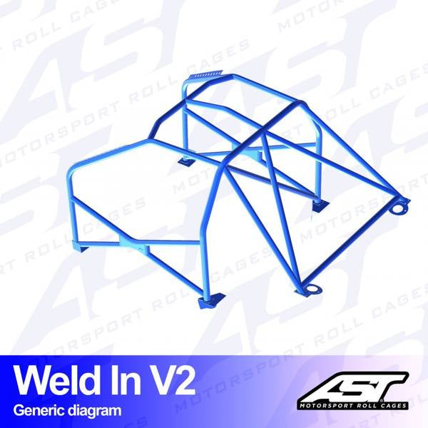 Überrollkäfig TOYOTA MR-2 (W20) 2-Türer Roadster EINSCHWEISSBAR V2