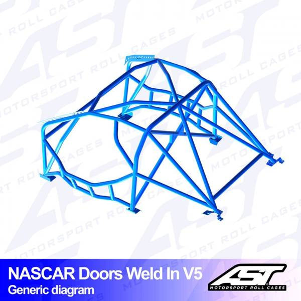 Überrollkäfig TOYOTA GT86 (ZN6) 2-Türer Coupé EINSCHWEISSBAR V5 NASCAR-Tür