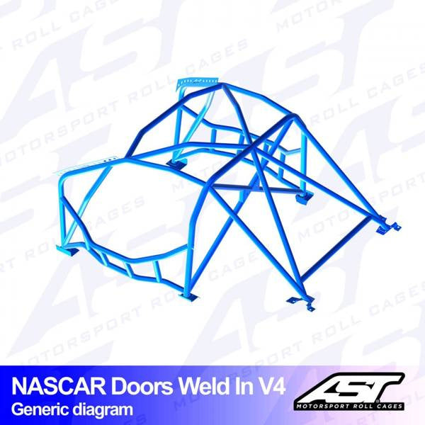 Überrollkäfig TOYOTA Supra (Mk3) 3-Türer Coupé EINSCHWEISSBAR V4 NASCAR-Tür
