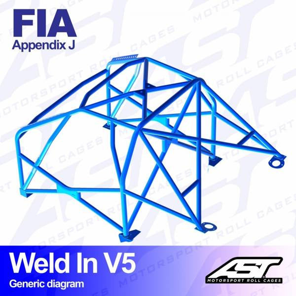 Überrollkäfig VW Golf (Mk3) 3-Türer Schrägheck WELD IN V5