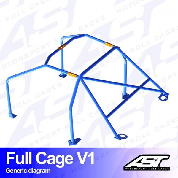 Überrollkäfig VW Golf (Mk4) 3-Türer Schrägheck FWD VOLLCAGE V1