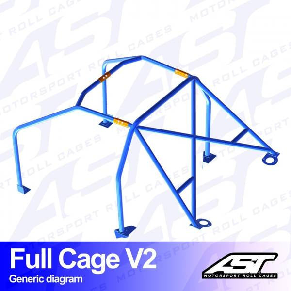 Überrollkäfig VW Golf (Mk4) 3-Türer Schrägheck FWD FULL CAGE V2