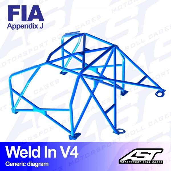 Überrollkäfig VW Golf (Mk4) 3-Türer Schrägheck FWD Einschweißversion V4