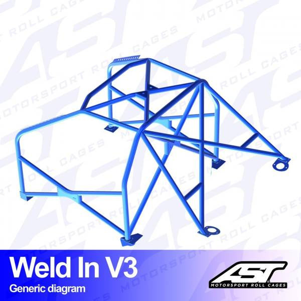 Überrollkäfig VW Lupo (6X) 3-Türer Schrägheck EINSCHWEISSBAR V3