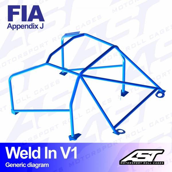Überrollkäfig VW Polo (6N) 3-Türer Schrägheck EINSCHWEISSBAR V1