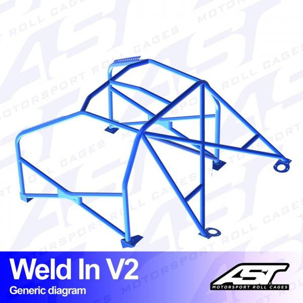 Überrollkäfig VW Golf (Mk4) 3-Türer Hatchback 4Motion EINSCHWEISSBAR V2