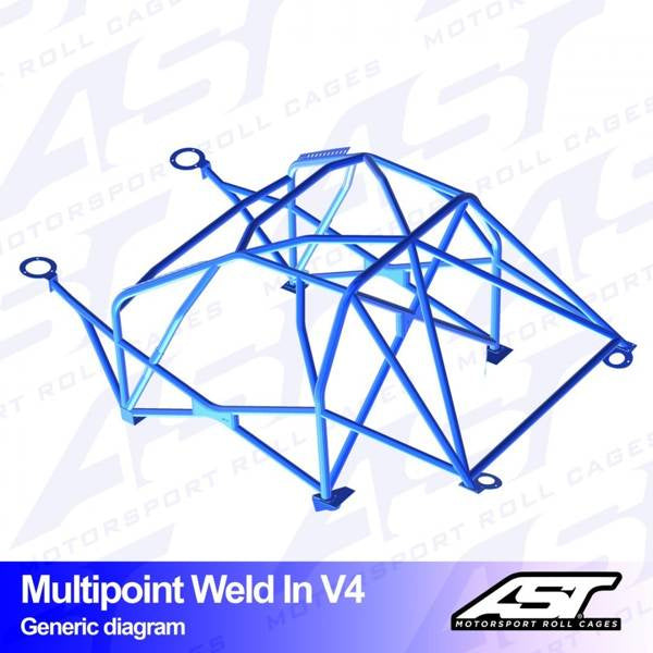 Überrollkäfig VOLVO 245 5-Türer Kombi MULTIPOINT EINSCHWEISSBAR V4