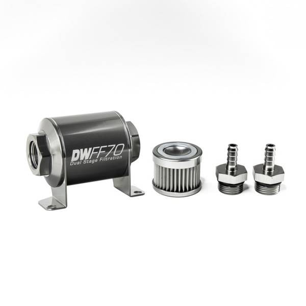 DeatschWerks Universal Inline-Kraftstofffilter 10 Mikron 5/16" 70mm