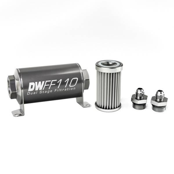 DeatschWerks Universal In-Line-Kraftstofffilter 5 Mikron AN6 110mm