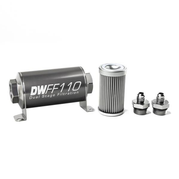 DeatschWerks Universal Inline-Kraftstofffilter 10 Mikron AN6 110mm