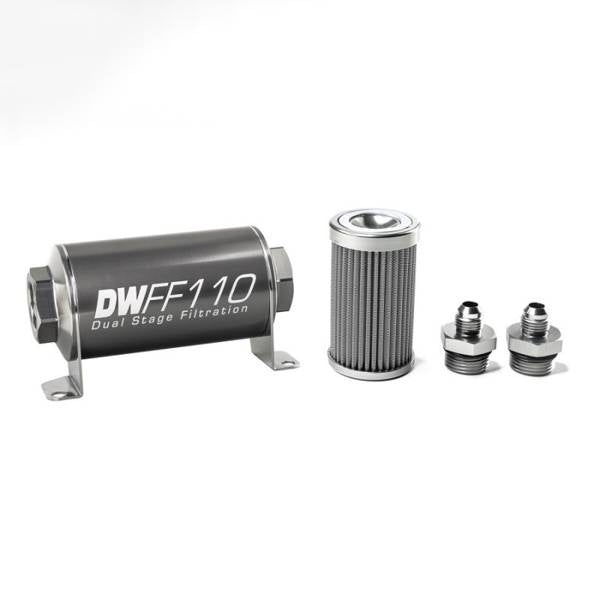 DeatschWerks Universal Inline-Kraftstofffilter 100 Mikron AN6 110mm