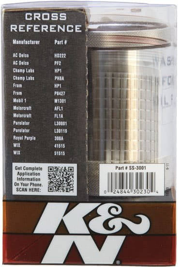 K&N Oil Filter SS-3001