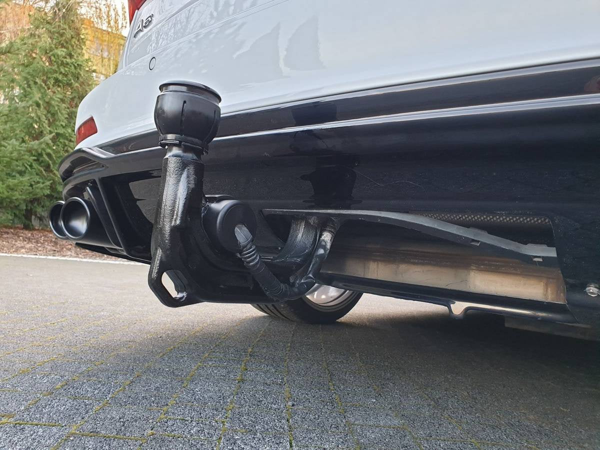 Diffusor Audi A6 C8 S-Line Heckschürze + Auspuffblenden Imitation Schwarz