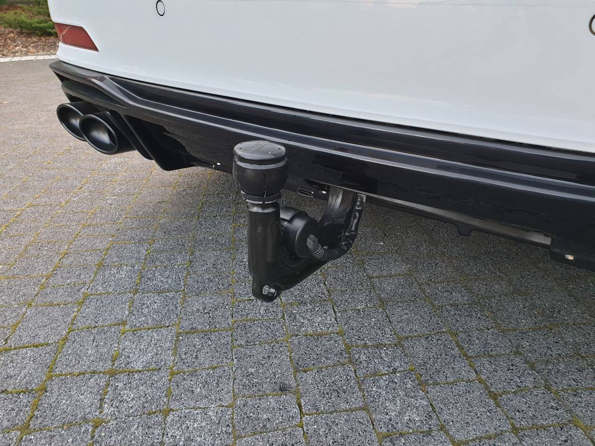 Diffusor Audi A6 C8 S-Line Heckschürze + Auspuffblenden Imitation Schwarz