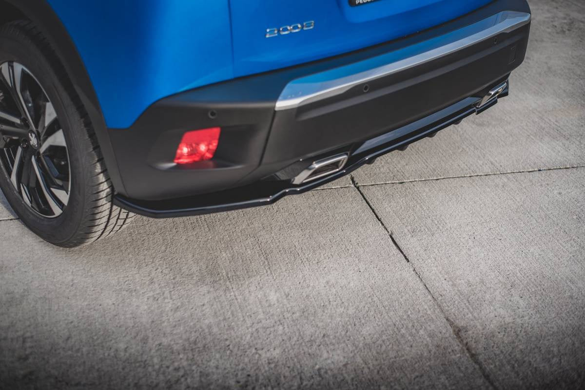 Splitter Peugeot 2008 II - Heckmittelteil mit Diffusor Hochglanz Schwarz