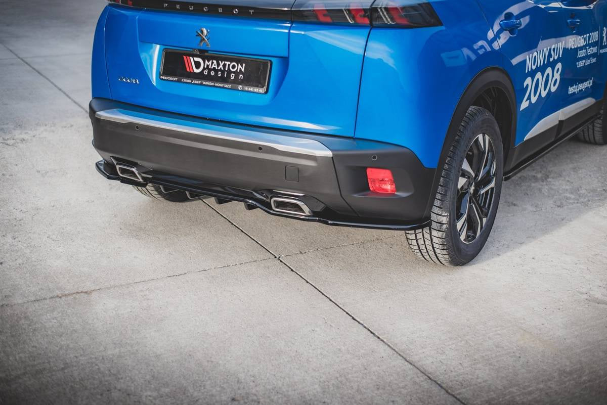 Splitter Peugeot 2008 II - Heckmittelteil mit Diffusor Hochglanz Schwarz