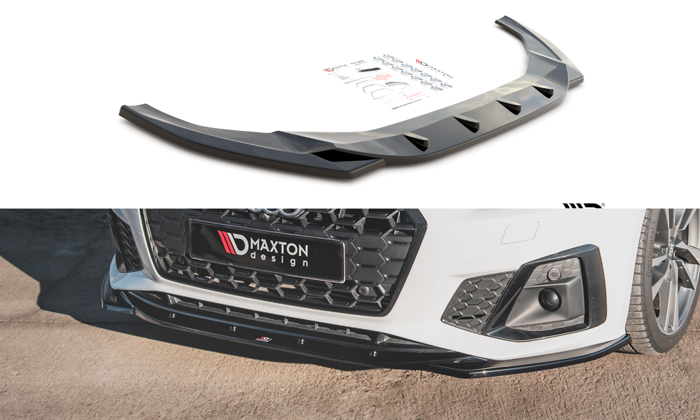 Splitter Audi A5 F5 Facelift S-Line Front v.1 Hochglanz Schwarz
