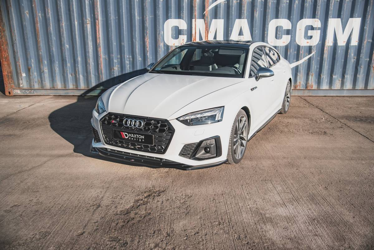 Splitter Audi A5 F5 Facelift S-Line Front v.1 Hochglanz Schwarz