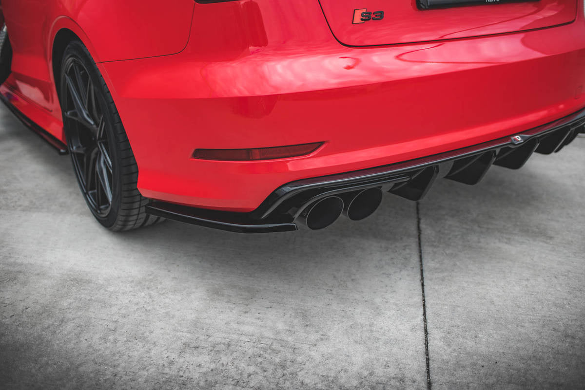 Splitter Audi S3 8V Rear Side Gloss Black