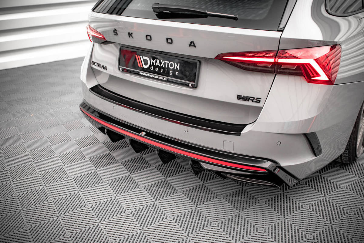 Diffusor Skoda Octavia IV RS Heckschürze Glanz Schwarz