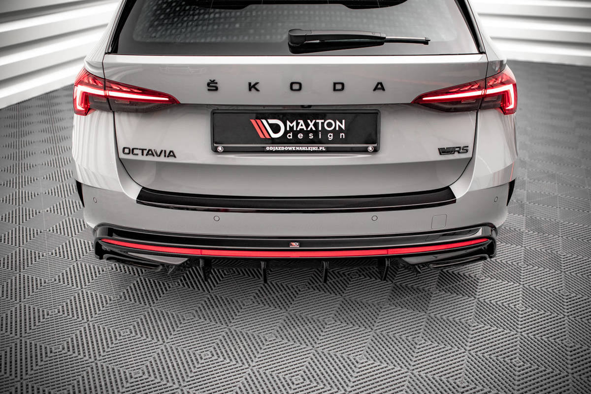 Diffusor Skoda Octavia IV RS Heckschürze Glanz Schwarz