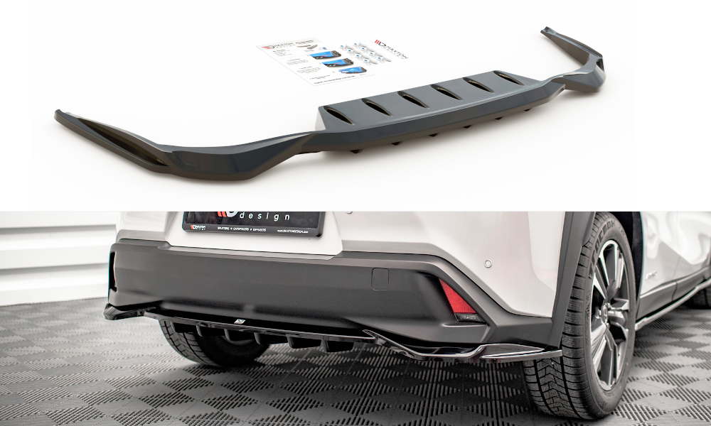 Splitter Lexus UX I Heck Mittelteil mit Diffusor Hochglanz Schwarz