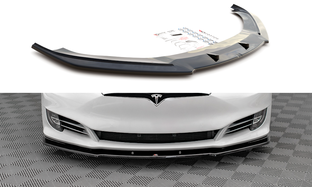 Splitter Tesla Model S Facelift Front v.1 Hochglanz Schwarz