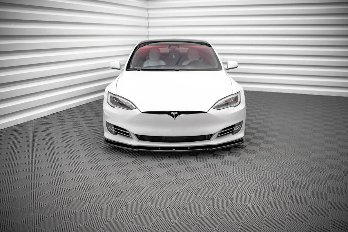 Splitter Tesla Model S Facelift Front v.1 Hochglanz Schwarz