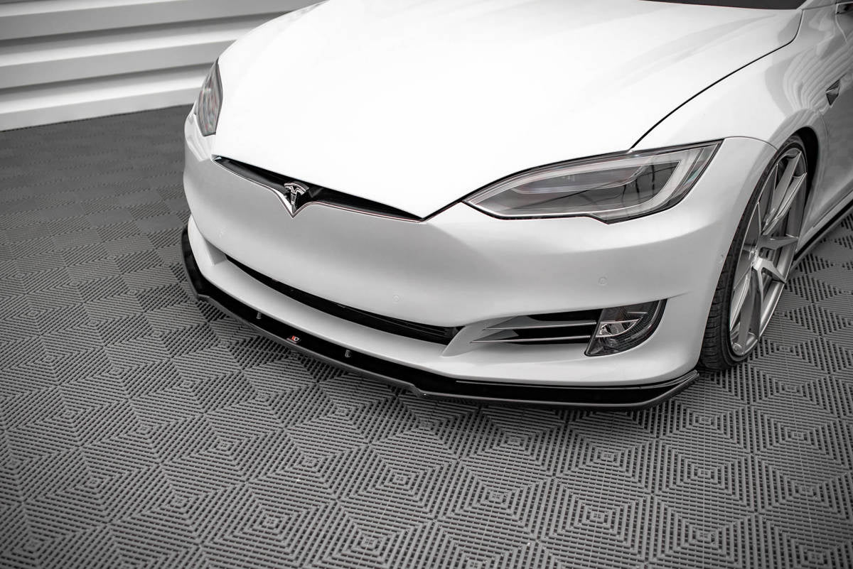Splitter Tesla Model S Facelift Front v.1 Hochglanz Schwarz