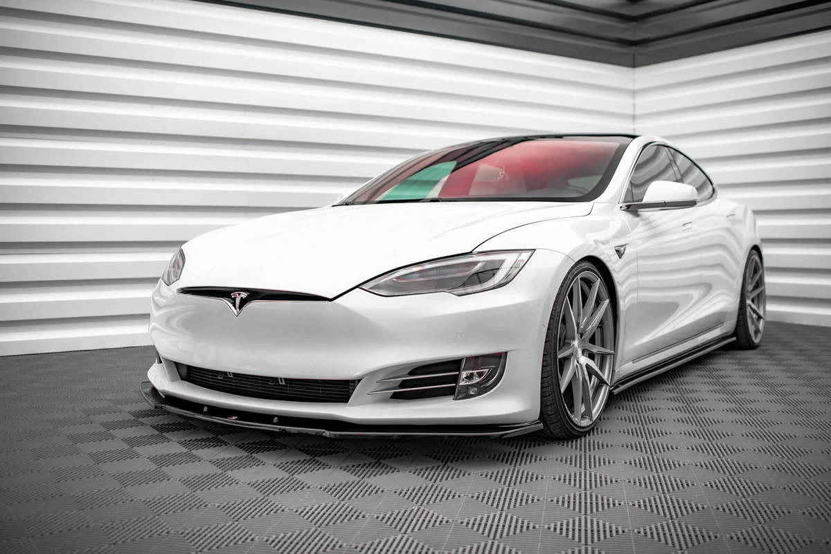 Splitter Tesla Model S Facelift Front v.1 Hochglanz Schwarz