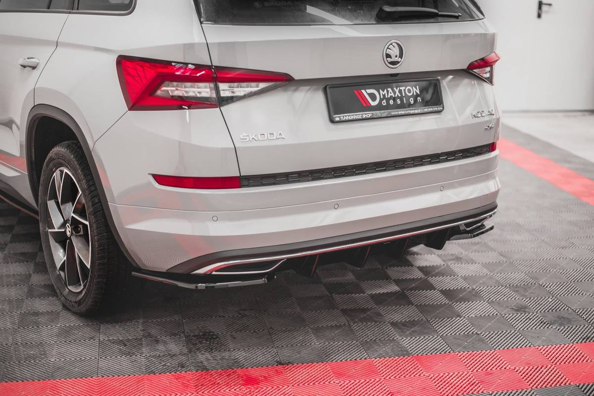 Splitter Skoda Kodiaq I Sportline Rear Side Gloss Black