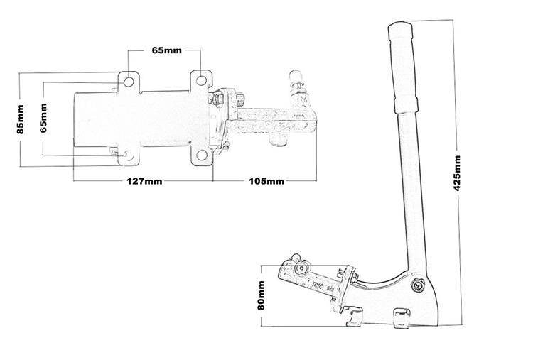 Hydraulische Handbremse mit umgekehrter Pumpe Lanos