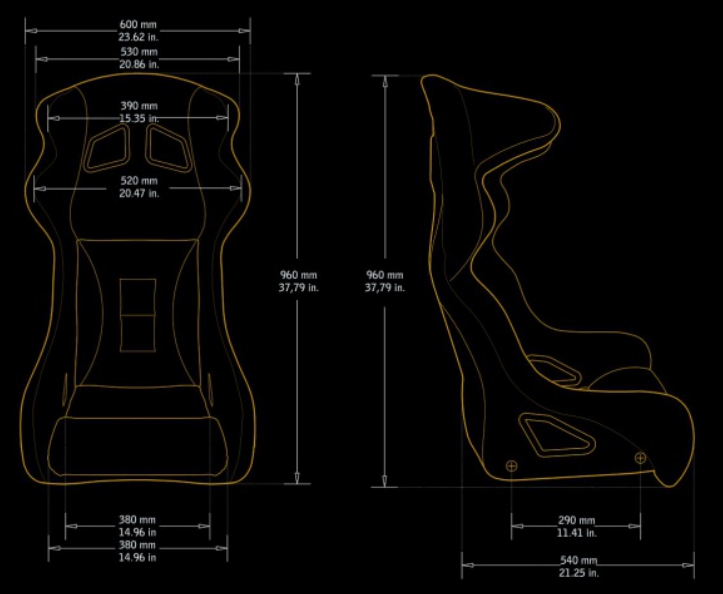 Racing Seat Bimarco Phantom Welur Black FIA