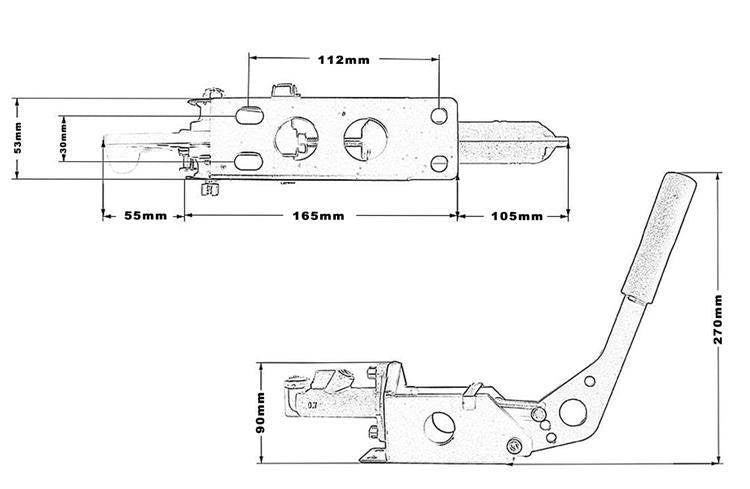 Hydraulische Handbremse Schwarz