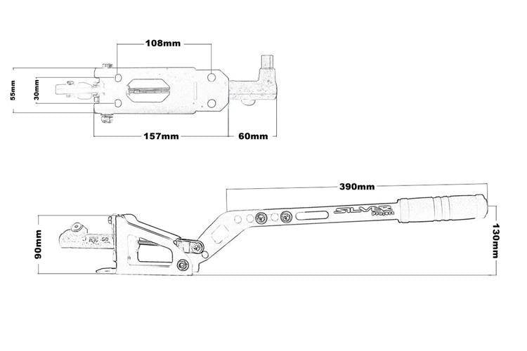Hydraulic handbrake Vertical Horizontal