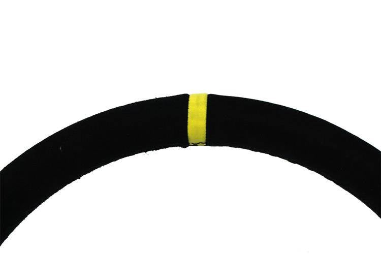 Steering wheel SLIDE 350mm offset:90mm Suede Yellow Strip