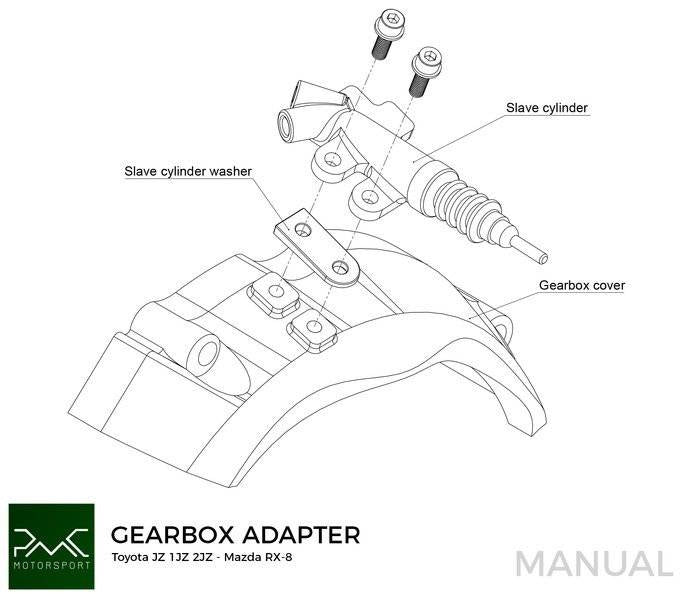 Gearbox adapter plate Toyota JZ 1JZ 2JZ - Mazda RX-8