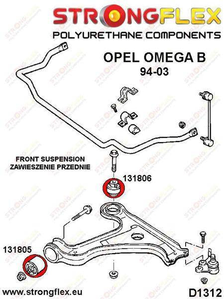 Vorderer unterer Querlenker hinteres Lager SPORT