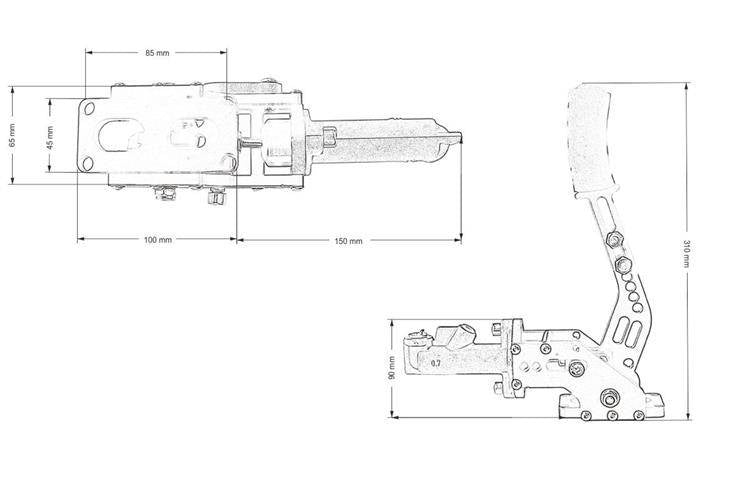 Hydraulische Handbremse B01 Rot TurboWorks