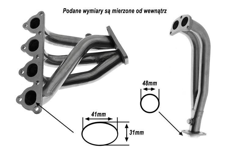 Exhaust manifold HONDA CIVIC D-seria 4-2-1 88-00