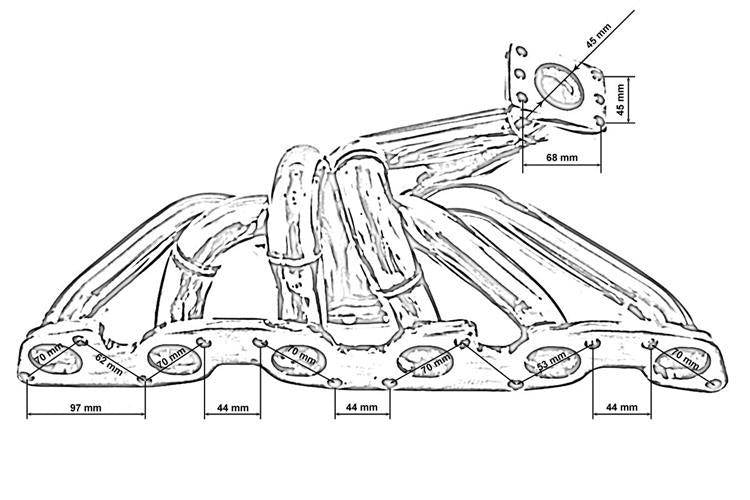 Exhaust manifold Nissan Skyline R32 R33 R34 RD26DETT