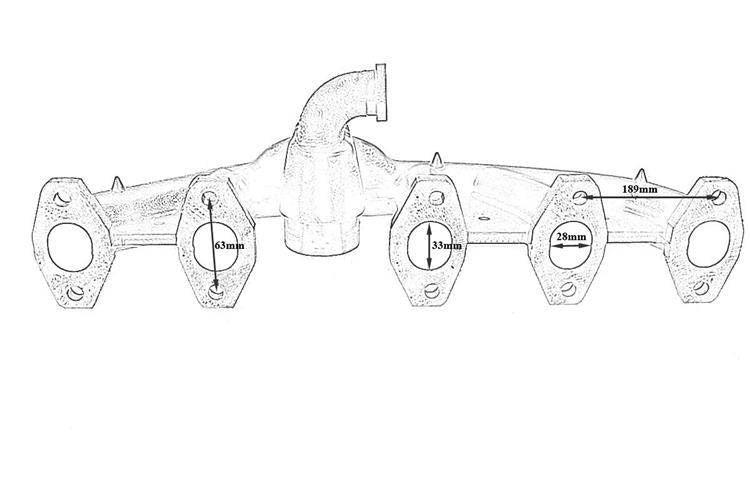 Abgaskrümmer VW Transporter T5, Touareg 2.5