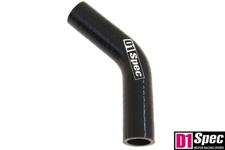 Silikonbogen D1Spec Schwarz 45° 10mm XL