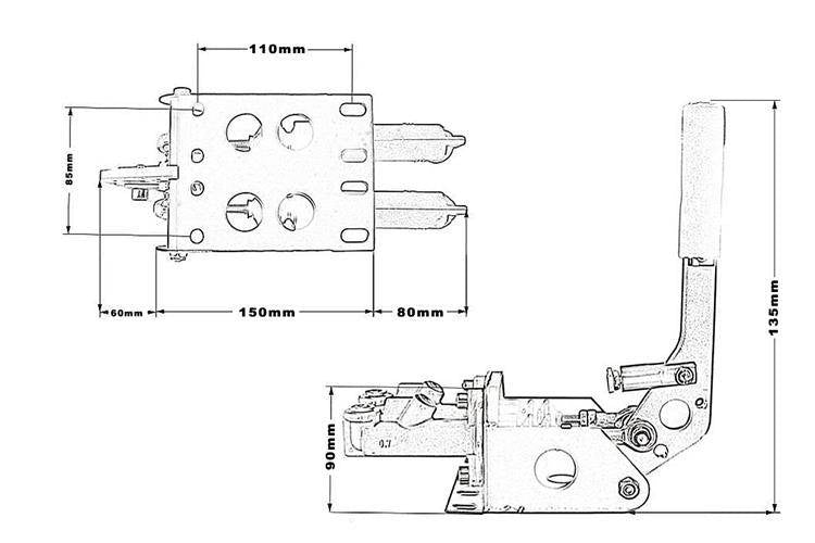 Hydraulische Handbremse Typ-4 TurboWorks, 2 Pumpen