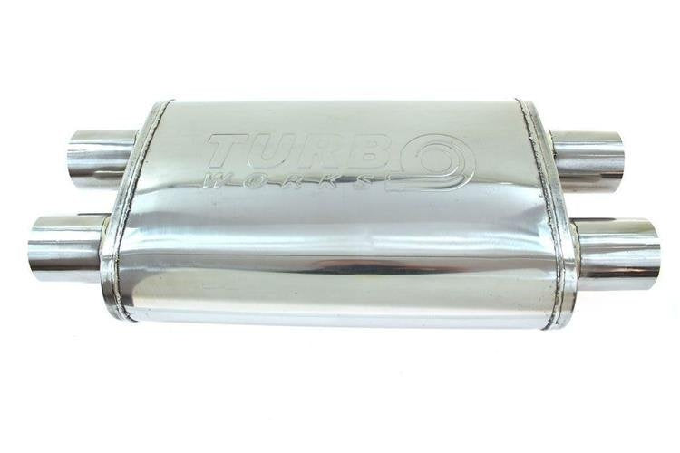 Mittelschalldämpfer 51mm TurboWorks LT 304SS 355mm
