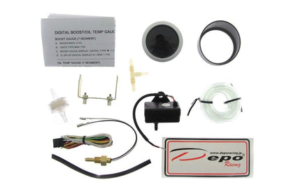 Depo Anzeige 2in1 52mm – Turbo, Öltemperatur