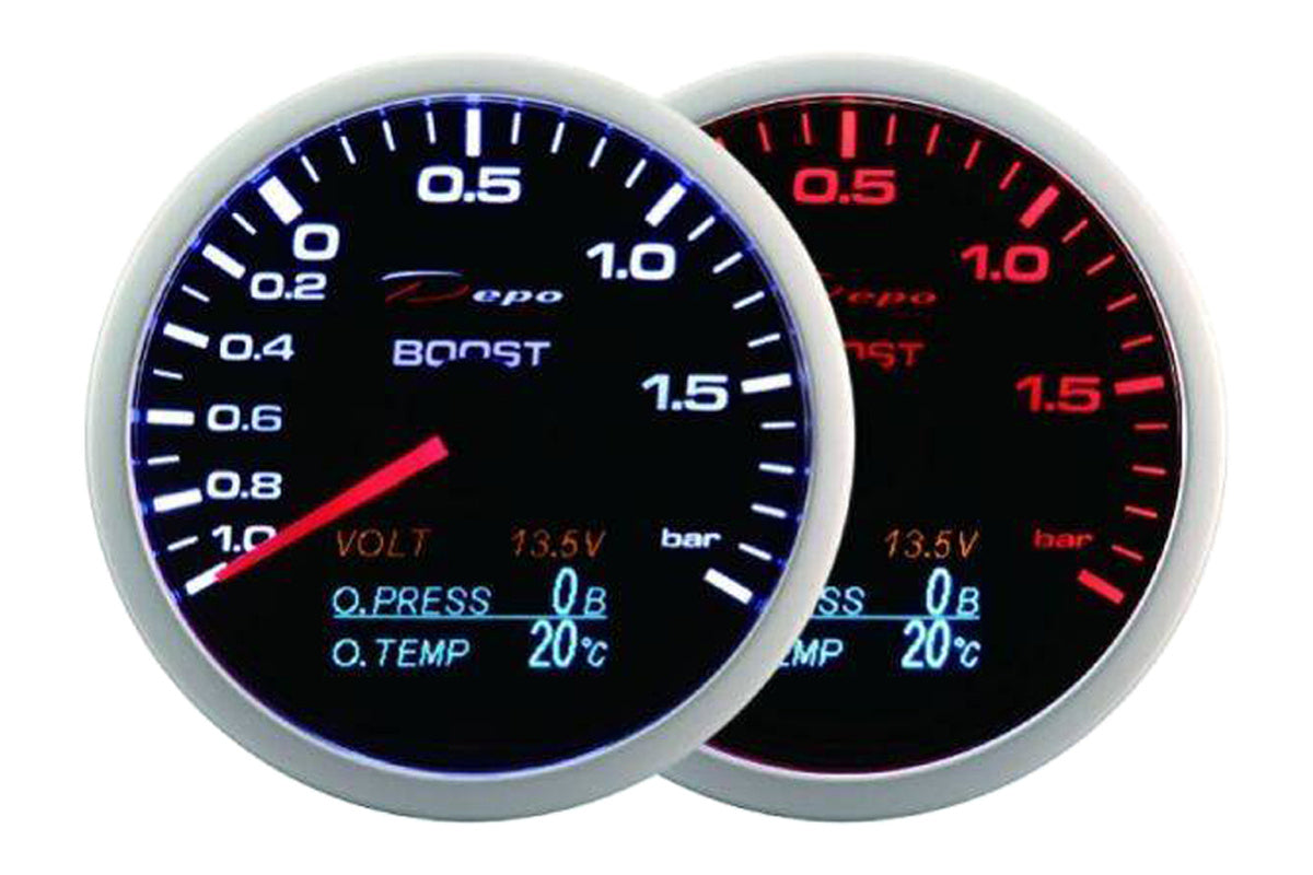 Depo Gauge WA 4in1 60mm – Turbo, Volt, Öldruck, Öltemperatur